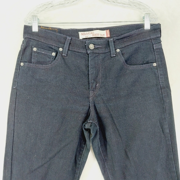 Levi's Black Cotton High Rise Boot Cut Jeans 2230 - Picture 3 of 9
